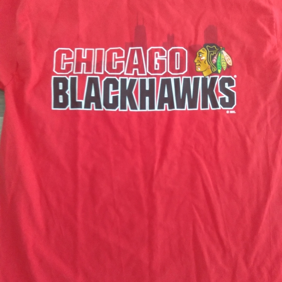 Chicago Blackhawks Graphic Logo Tee Mens Size Medium Short Sleeve - Picture 4 of 4